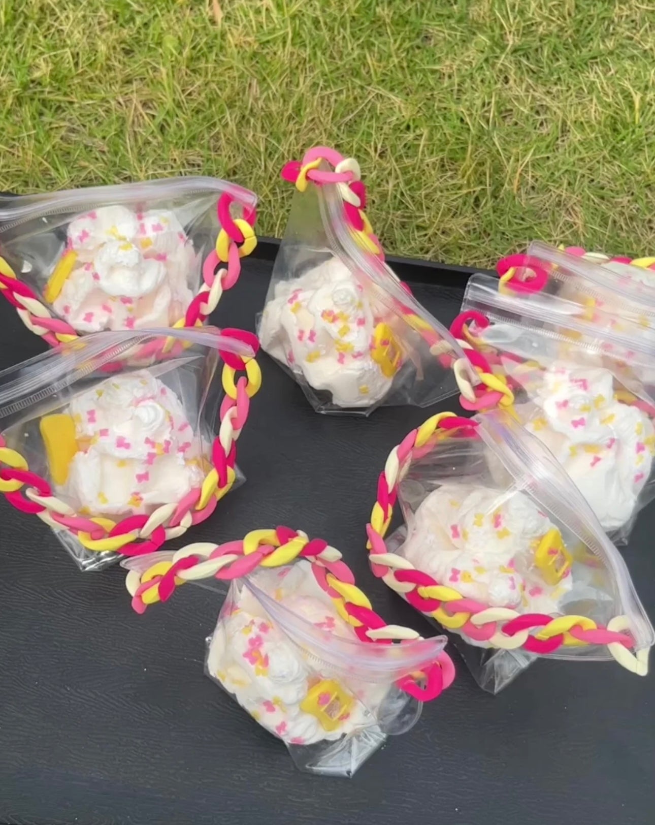 Cream Folded Waffle Squishy